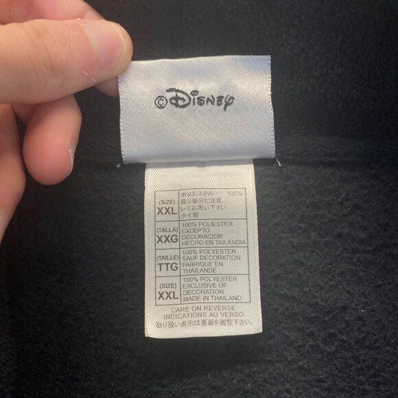 Walt Disney World Vintage Black Long sleeve Fleece Mickey Unisex Size XXL - Picture 10 of 11